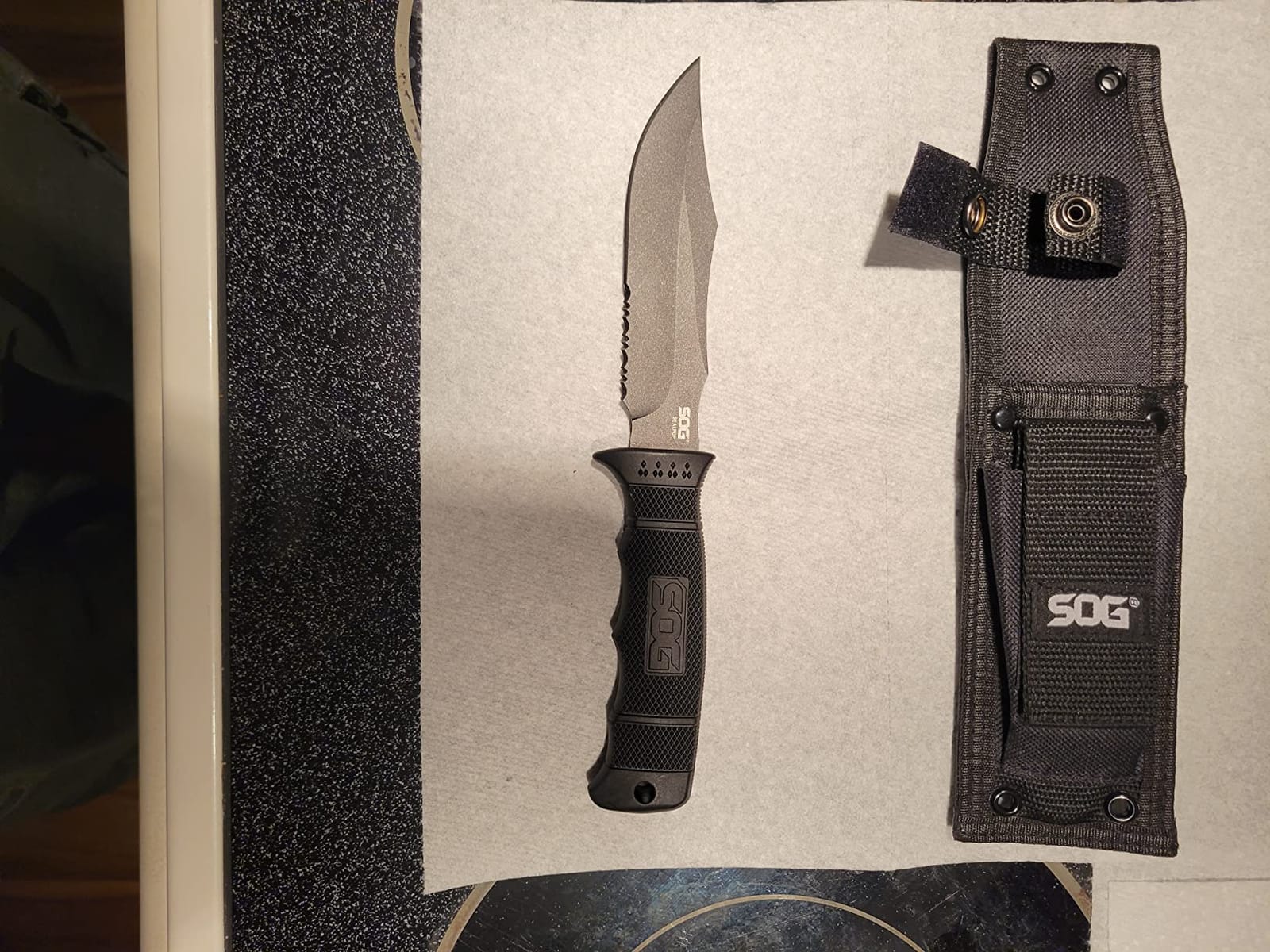 SOG Fixed Blade Knives with Sheath - SEAL Pup Tactical Knife, Survival Knife and Hunting Knife w/ 4.75 Inch Blade and Knife Sheath customer photo 1