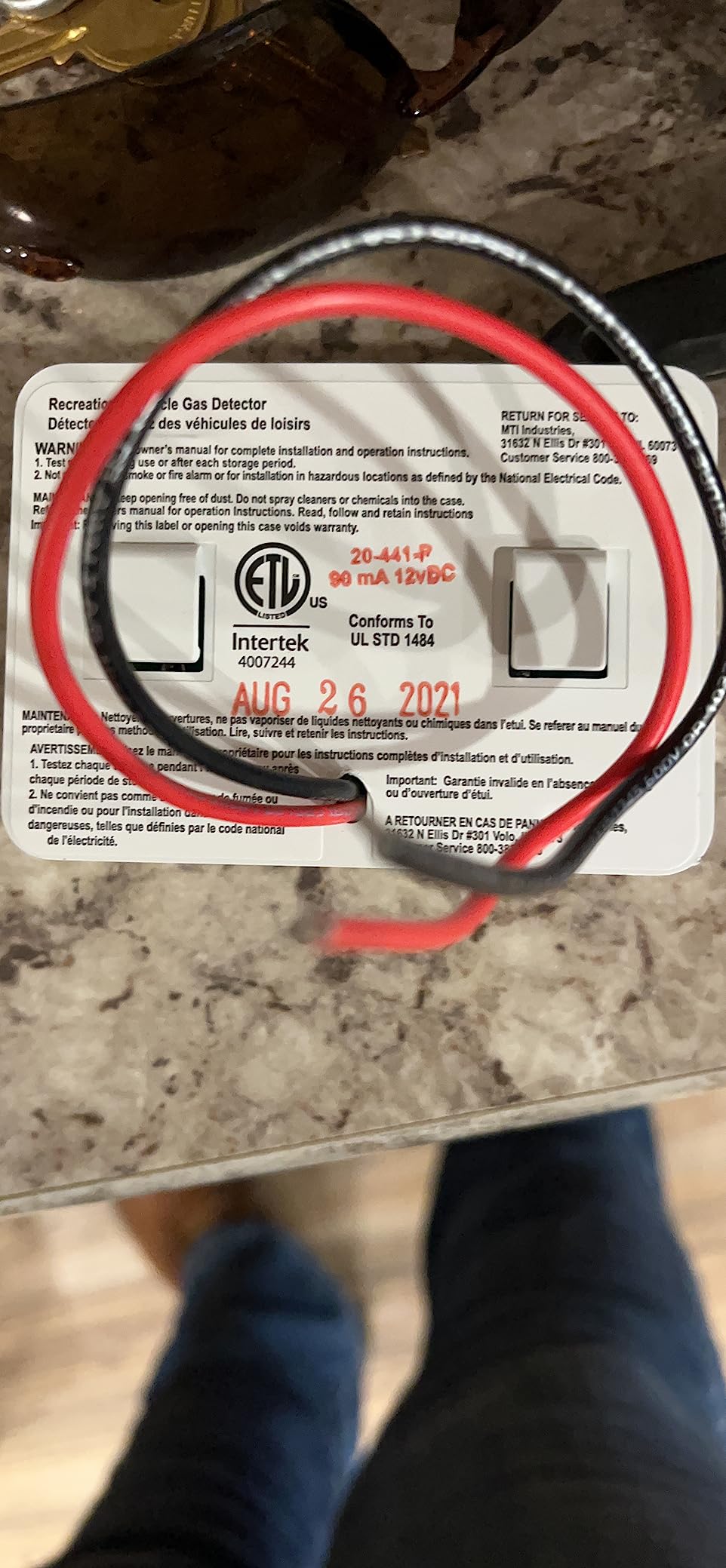 Safe T Alert 20 Series Mini LP Gas Alarm - Propane Alarm - Surface Mount, White - 20-441-P-WT customer photo 1