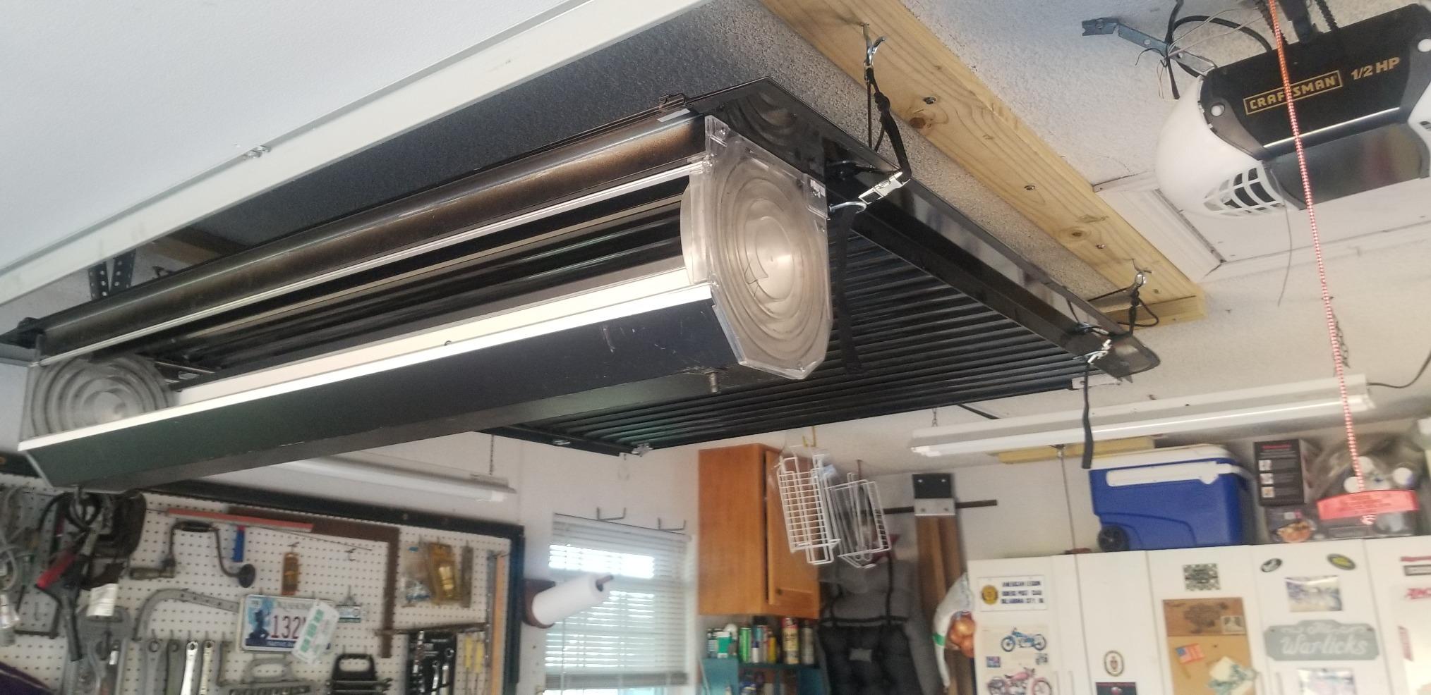 HARKEN Hoister Heavy Cargo Carrier Overhead Garage Storage 4-Point Hoist System for 145lb Carriers, Boxes, Kayaks, Canoes (145lb max load,10ft.Ceiling), Model 7803 customer photo 1