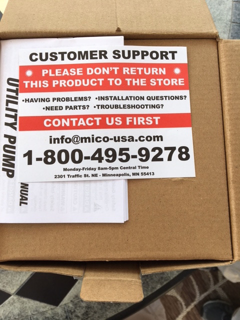 Superior Pump 91330 2400GPH Thermoplastic Submersible Utility Pump with 10-Foot Cord, 1/3 HP customer photo 1