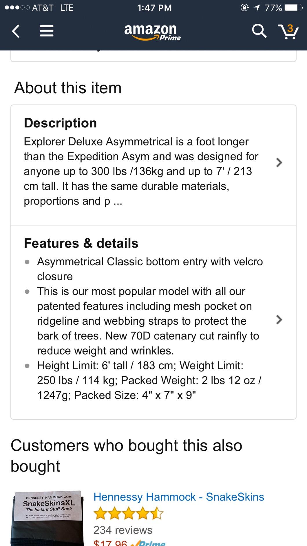 Hennessy Hammock - Expedition Classic customer photo 2
