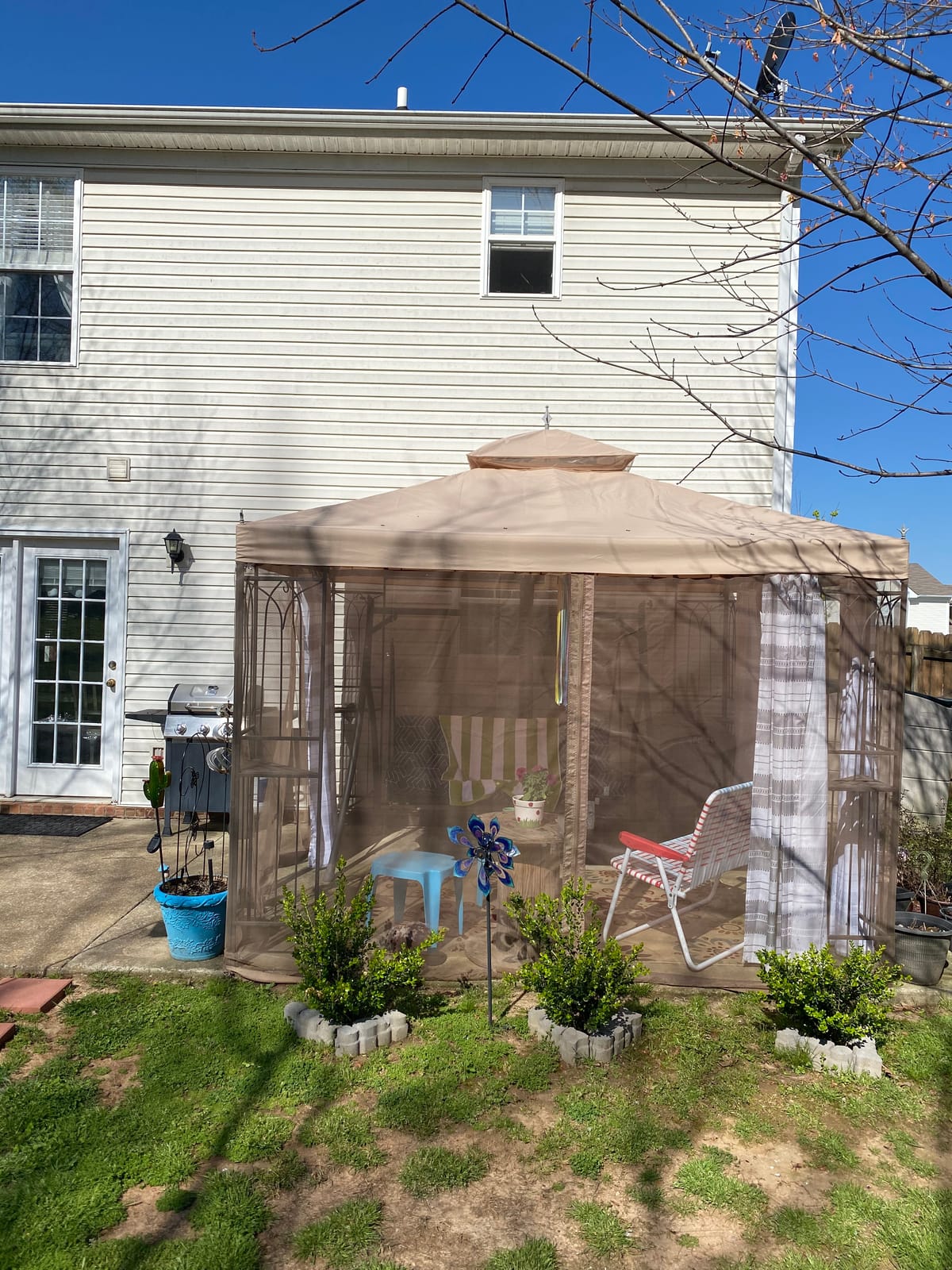 Garden Winds Durable 350 Replacement Canopy Top Compatible with Arrow 10' x 10' Gazebo Models 61821, HD-61821, 618221, 618221-C, GGHL00019 - Beige customer photo 2