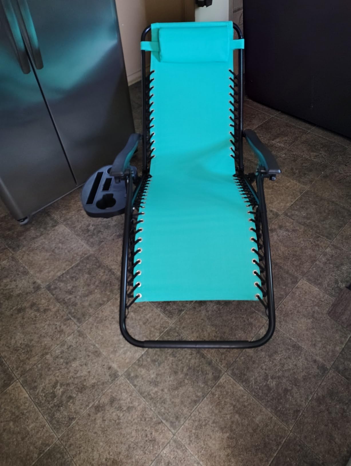 Best Choice Products Set of 2 Adjustable Steel Mesh Zero Gravity Lounge Chair Recliners w/Pillows and Cup Holder Trays - Black customer photo 2