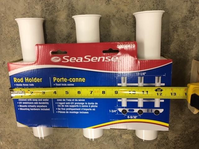 SeaSense 3-Rack Fishing Rod Holder for Your Boat, Pontoon, Garage - Convenient Storage for Fishing Poles, Pliers, Filet Knives & Other Gear - Mounting Hardware Included, Snaps Together Easily customer photo 1