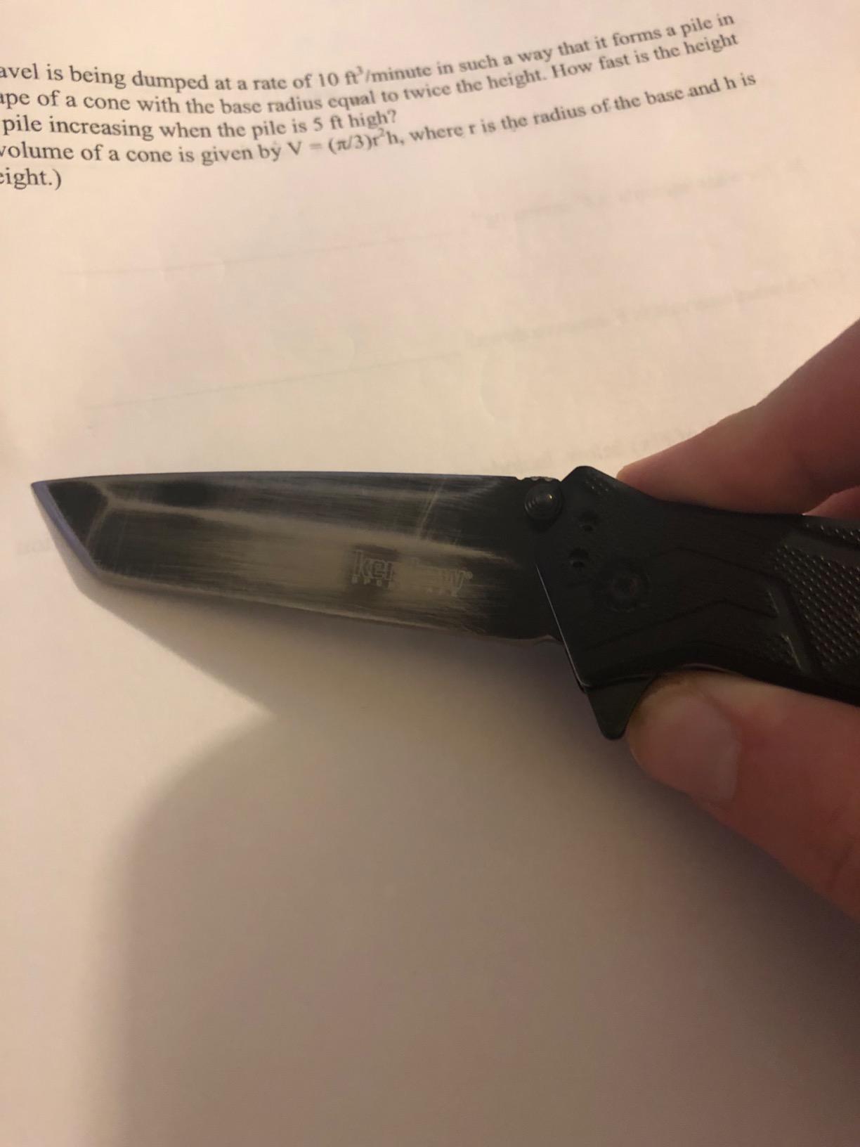 Kershaw Brawler Pocket Knife, All-Black, 3 Inch Tanto Blade customer photo 2