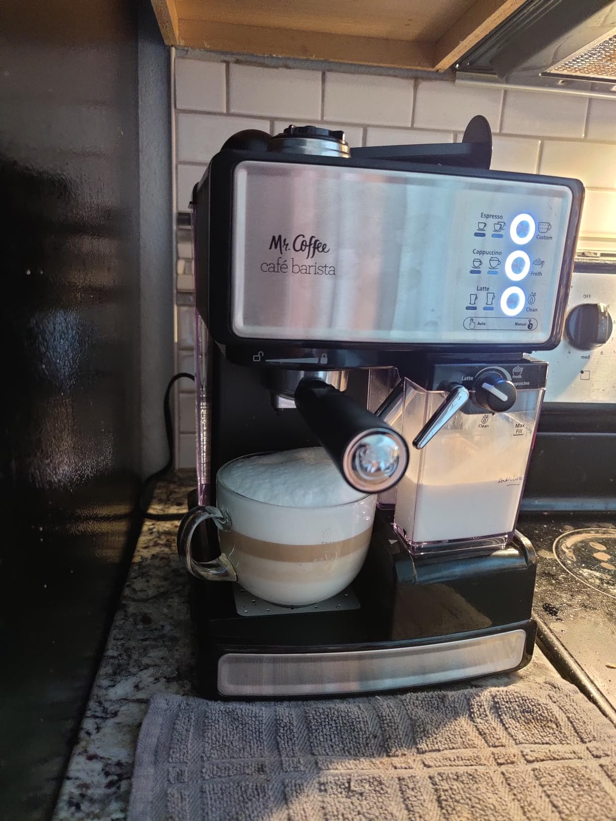 Mr. Coffee Espresso and Cappuccino Machine Stainless Steel Programmable Coffee Maker with Automatic Milk Frother 15-Bar Pump Ideal for Home Baristas customer photo 2