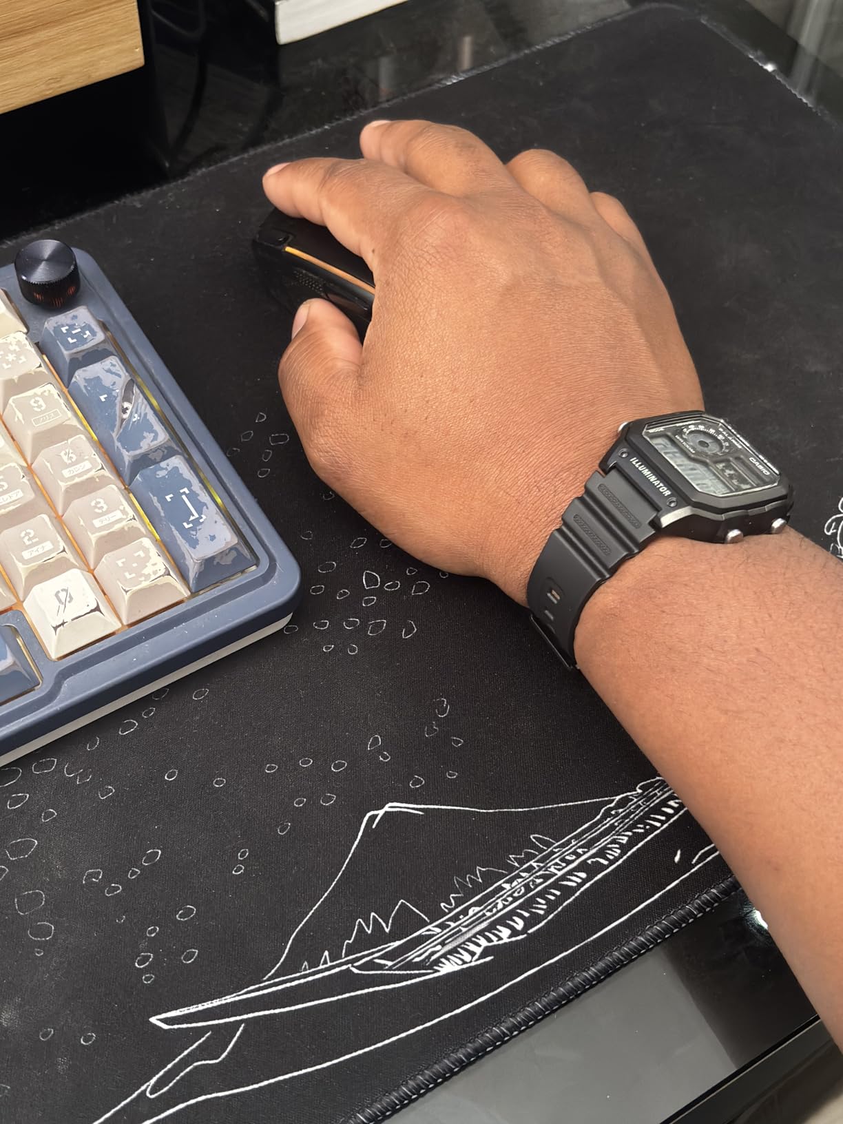 Casio AE1200WH Series Men's Digital Watch with World Map customer photo 1