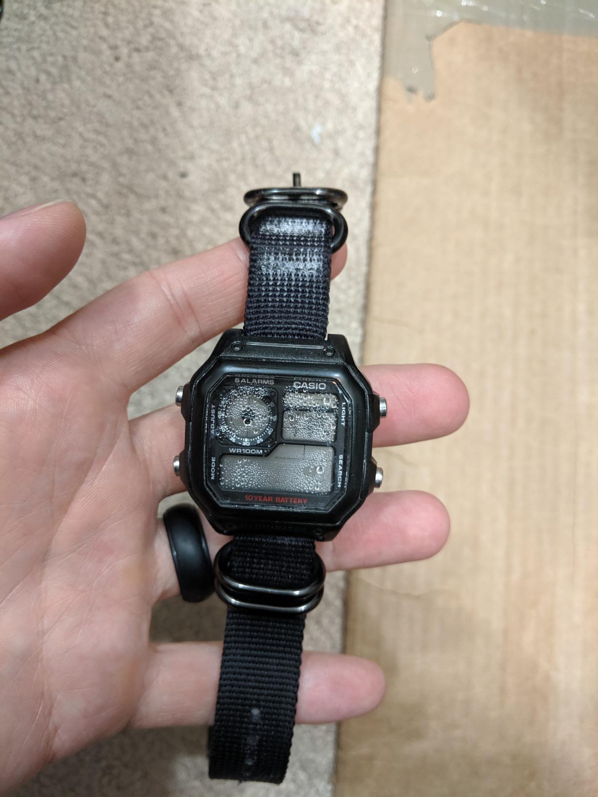 Casio AE1200WH Series Men's Digital Watch with World Map customer photo 2