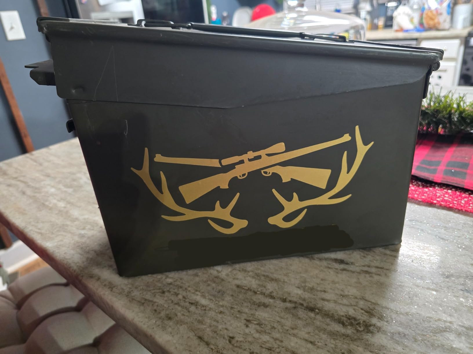 U.S. G.I. M2A1 50 Cal Ammo Can Organizer (OD Green) - Watertight Seal Metal Storage Box w/ Hinged Lid & Secure Latch – Ideal Ammo Can Surplus for Gear, First Aid, & Survival Supplies customer photo 2