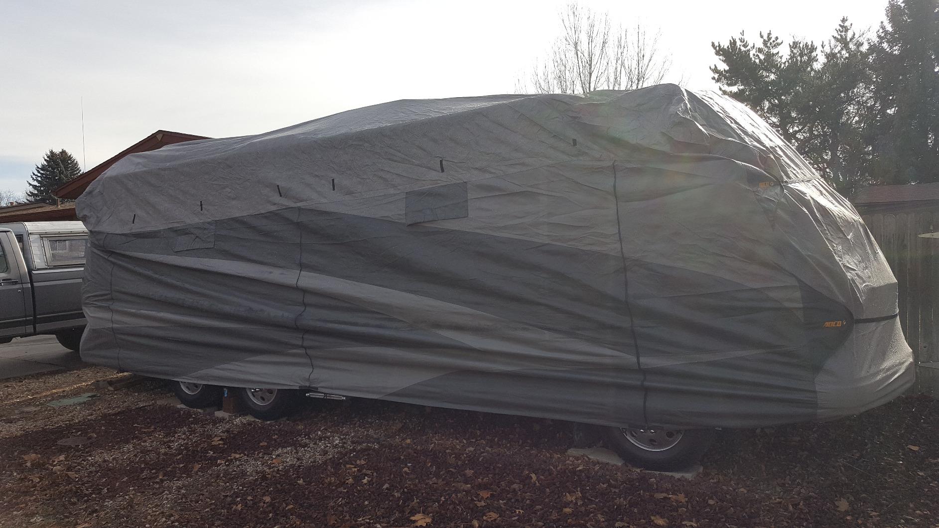 ADCO 52243 Designer Series SFS Aqua Shed Travel Trailer RV Cover - 24'1