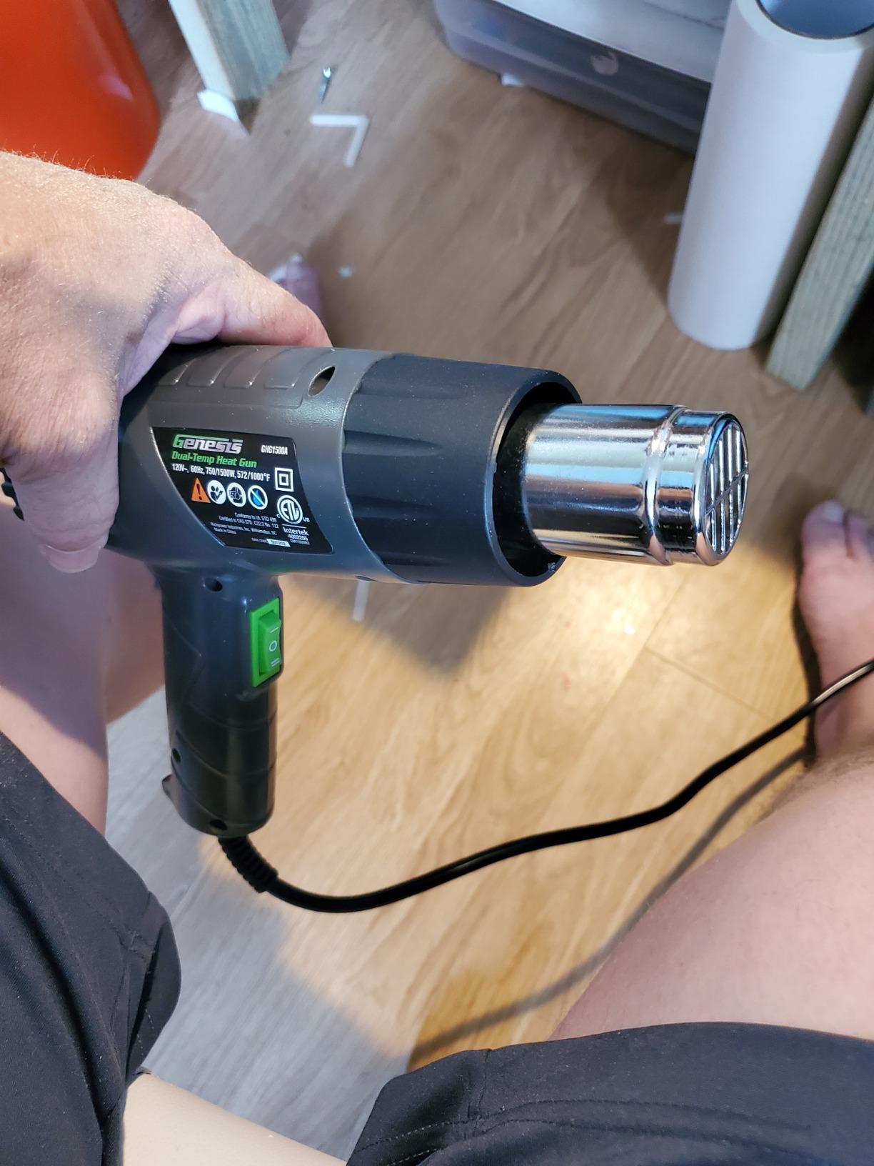 Genesis GHG1500A Dual Temperature Heat Gun Kit With Fast Heat High And Low Settings 572F/1000F, Air Reduction Nozzle, Reflector Nozzle, And Two Deflector Nozzles with 2 Year Warranty customer photo 2