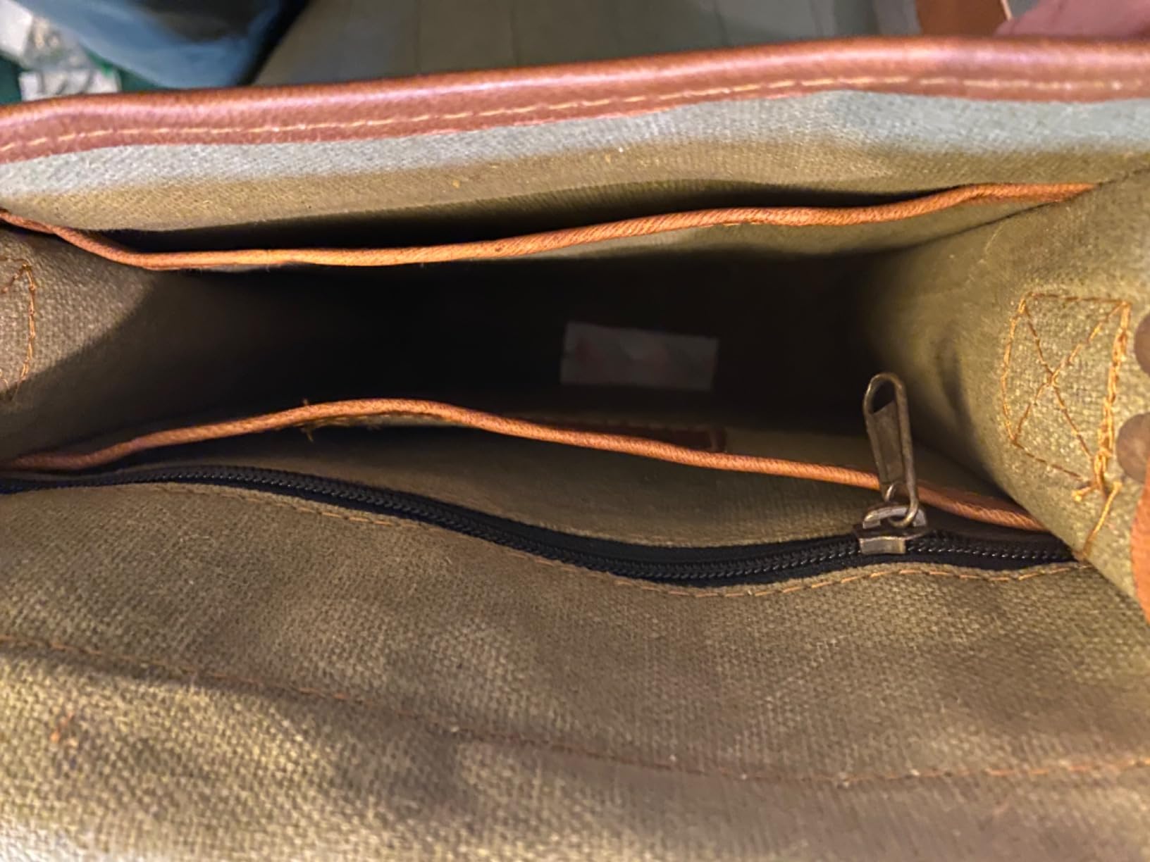 Leather crossbody bag messenger satchel tablet bag 11 inches for men and women (Brown) customer photo 2