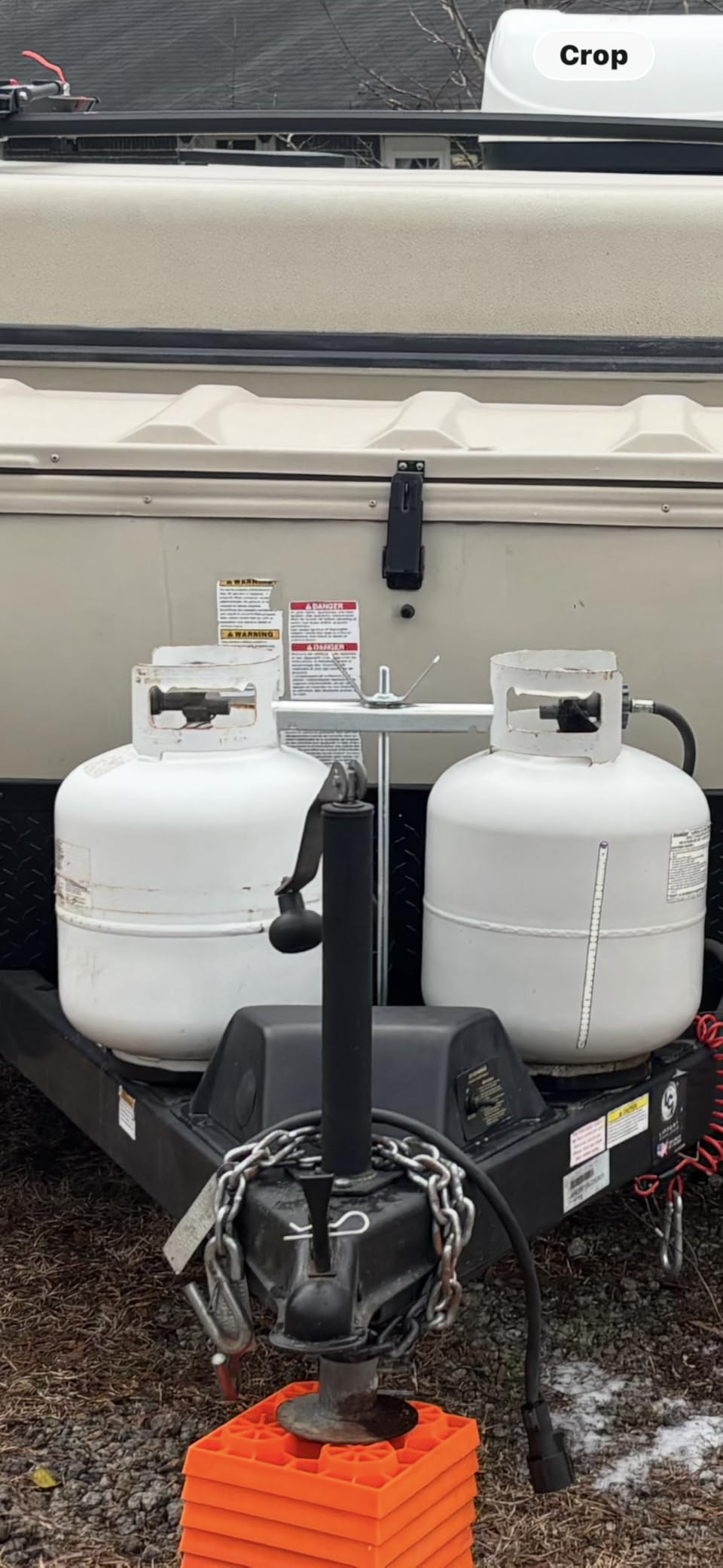 Flame King Dual RV Propane Tank Cylinder Rack for RVs and Trailers for 20lb Tanks - KT20MNT customer photo 1