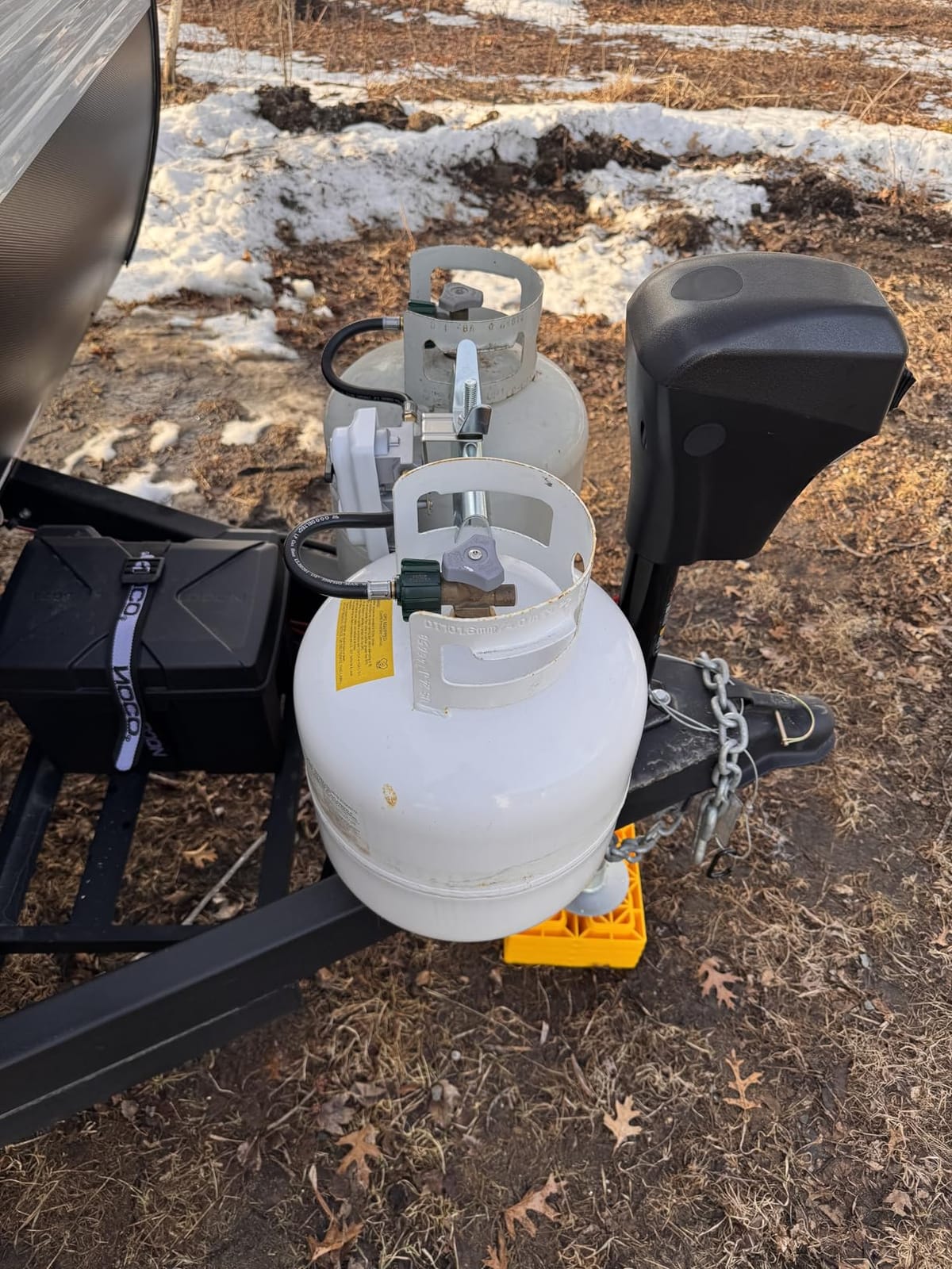 Flame King Dual RV Propane Tank Cylinder Rack for RVs and Trailers for 20lb Tanks - KT20MNT customer photo 2