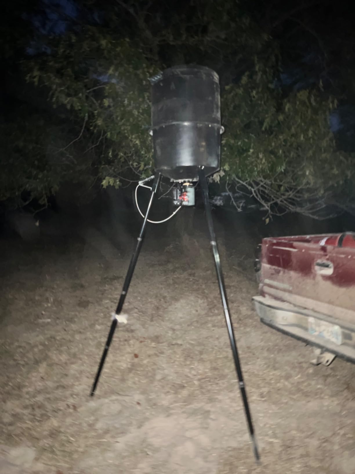 Wildgame Innovations Quick-Set 270 lb Game Feeder | Durable tripod Corn/Pellet hunting feeder, digital timer, 1-4 available feed times & 30-feet radius customer photo 1