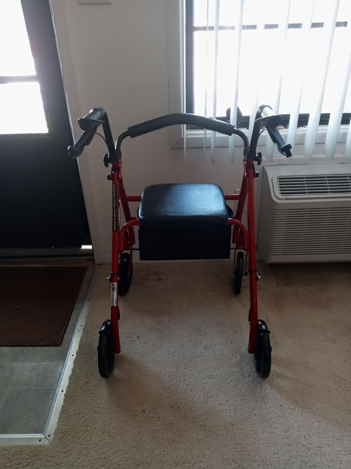 Drive Medical Rollator Walker with Seat, 7.5 Inch Wheels, Blue | Stable, Height Adjustable Mobility Support with Durable Steel Frame and Wheels customer photo 1
