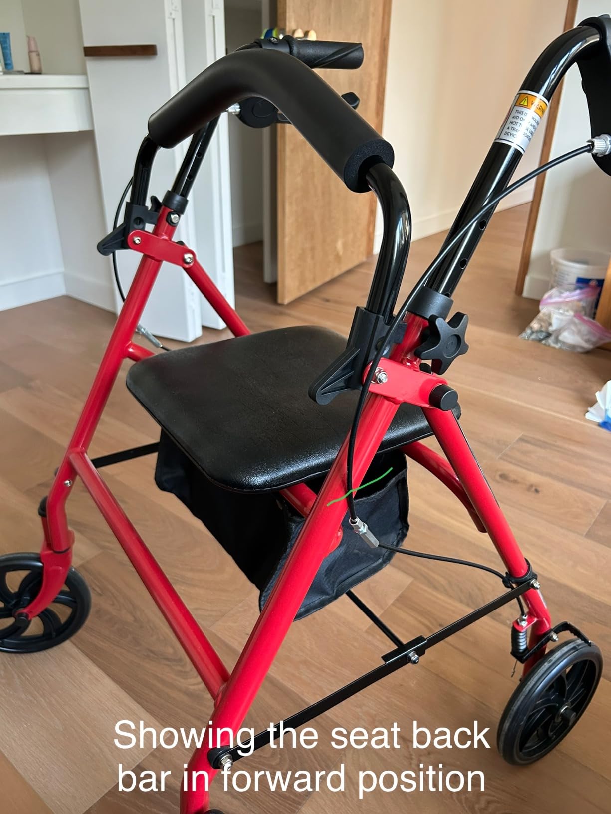 Drive Medical Rollator Walker with Seat, 7.5 Inch Wheels, Blue | Stable, Height Adjustable Mobility Support with Durable Steel Frame and Wheels customer photo 2