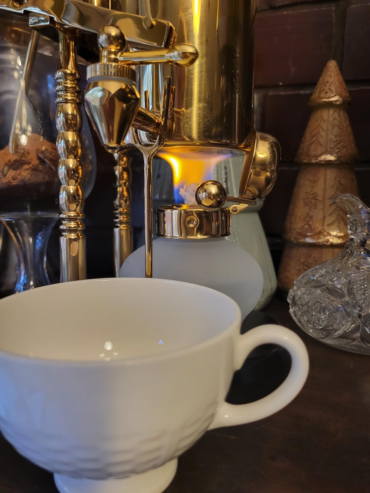 Diguo Belgian/Belgium Balance Siphon/Syphon Coffee Maker. Elegant Double Ridged Fulcrum with Tee handle customer photo 2
