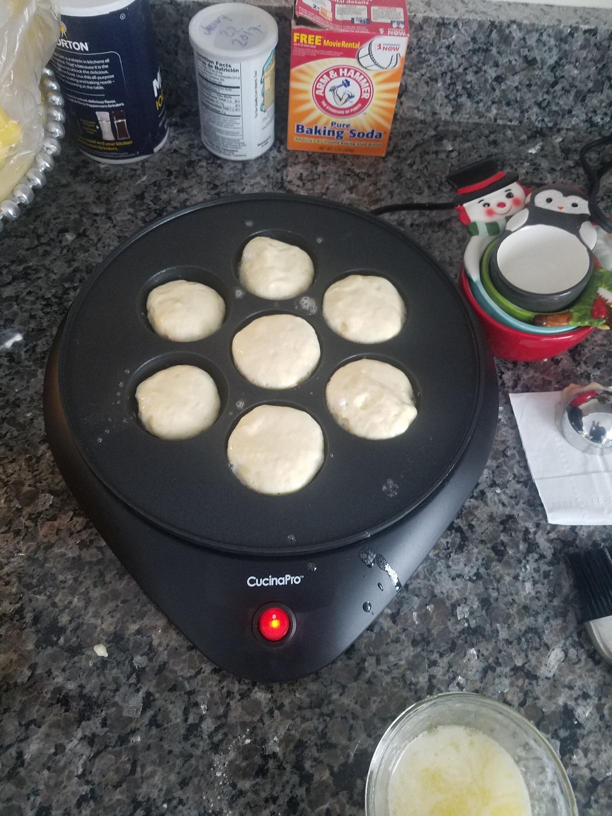 Ebelskiver Maker- Electric Non-stick Baker for Making Takoyaki, Aebleskiver customer photo 1