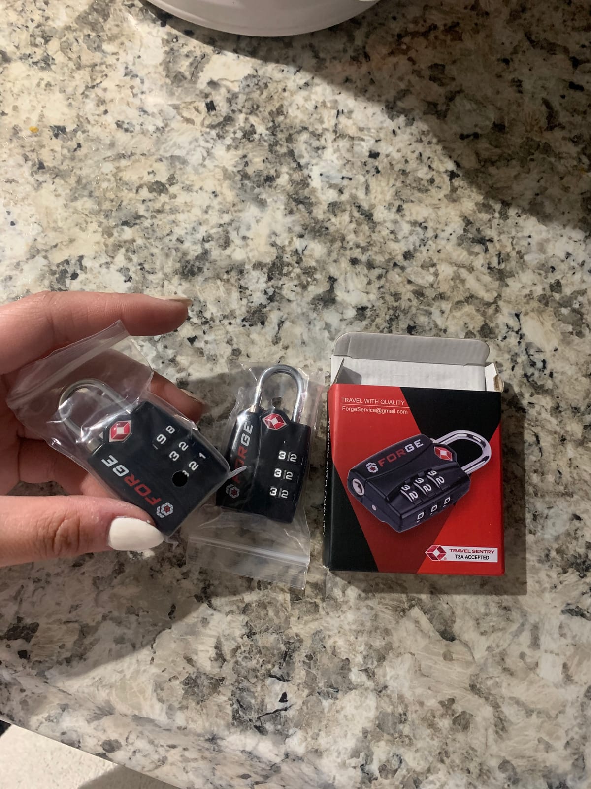 Forge TSA Approved Luggage Locks - Black 2 PK customer photo 2