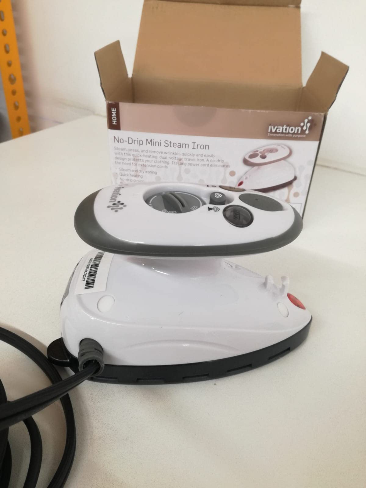 Ivation Mini Travel Iron, 420W, Dual Voltage, Ceramic Soleplate, Steam | Ideal for quilting, sewing, and craft projects - anti-drip design with a 7.5-foot cord for tangle-free ironing anywhere customer photo 1