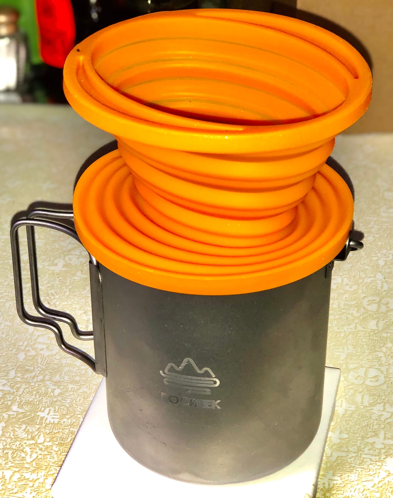 ustCollapsible Flexware Coffee Drip with Strong, Flexible, Compact, BPA Free Design and Lid Seal for Hiking, Backpacking, Camping and Outdoor Survival customer photo 2