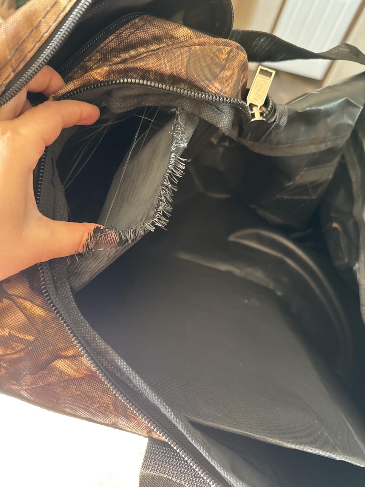 30 Inch EXTRA LARGE Tree Camouflage Duffel Bag-Oversized Travel & Outdoor/Hunting Gear Bag, 30x14x12 Inches,Heavy Duty, Water-Resistant in 5 Colors (NOT CARRY-ON SIZE) (Black Trim) customer photo 2