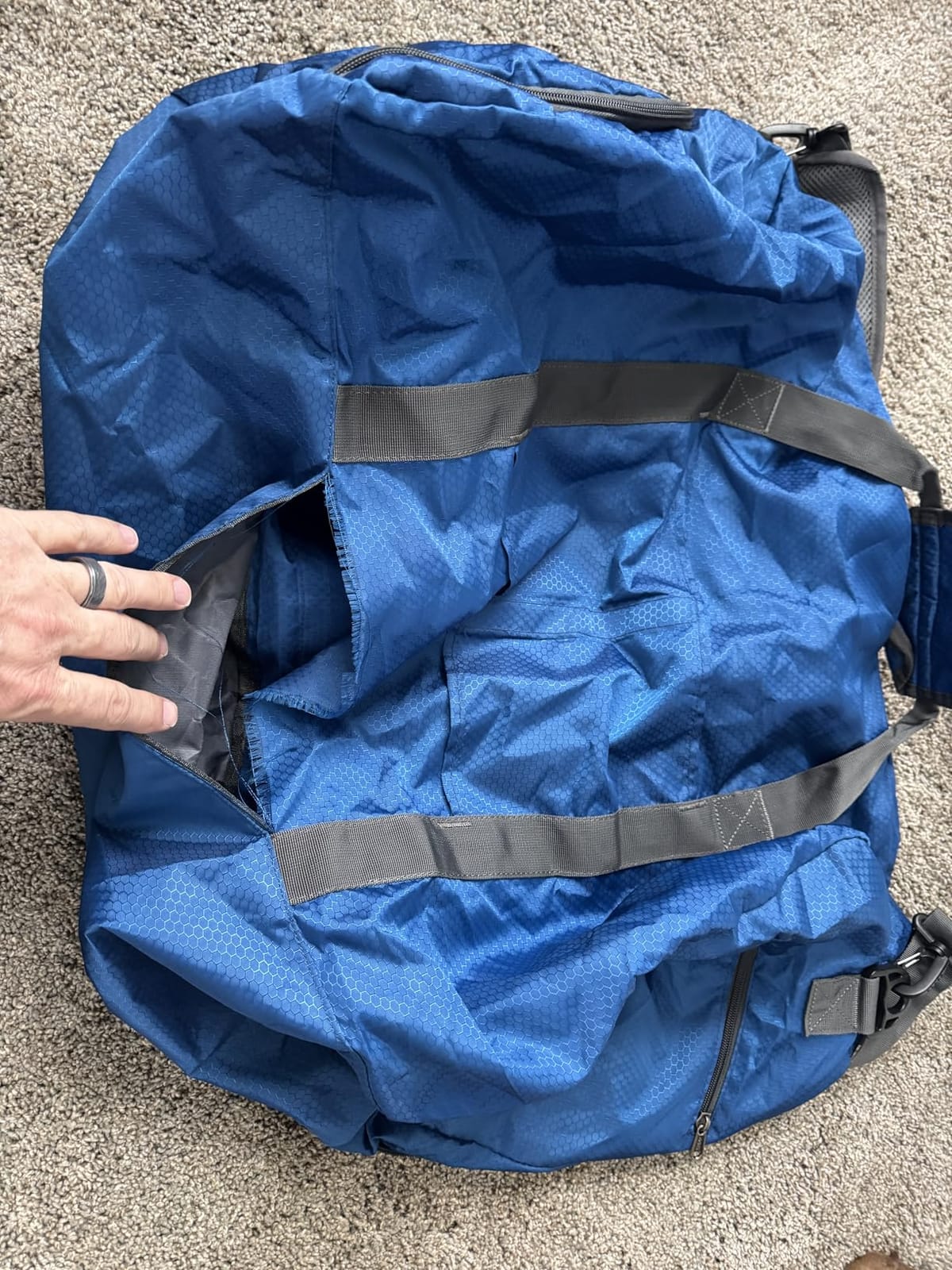 Gonex 60L Foldable Travel Duffle Bag with Shoe Compartment, Lightweight customer photo 1