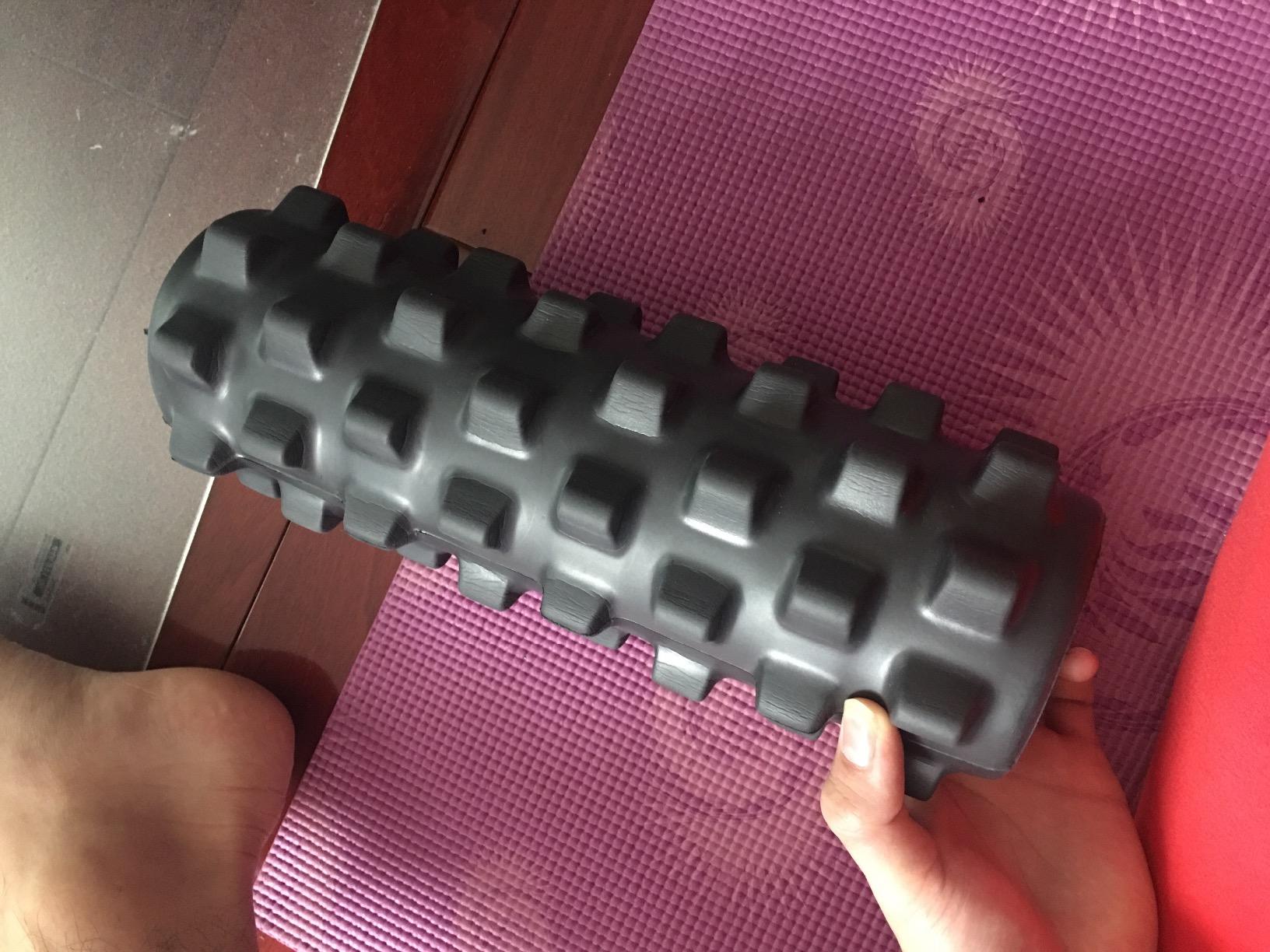 RumbleRoller Extra Firm Foam Roller Deep Tissue Massage Roller for Muscle Recovery (12 Inches Compact) customer photo 1