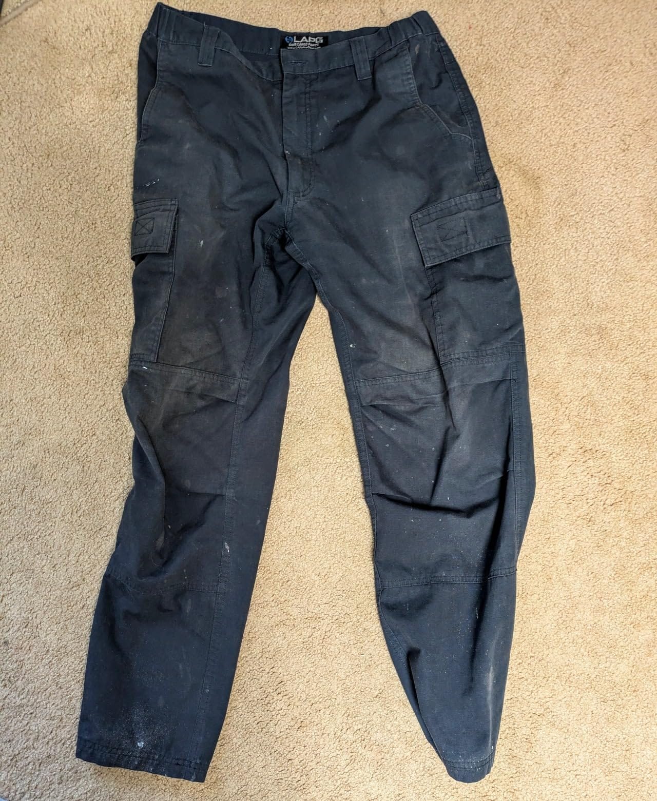 LAPG Men's Core Cargo Tactical Pants | Lightweight Ripstop Work & Hiking Cargo Pants for Men with Stretch Waistband customer photo 1