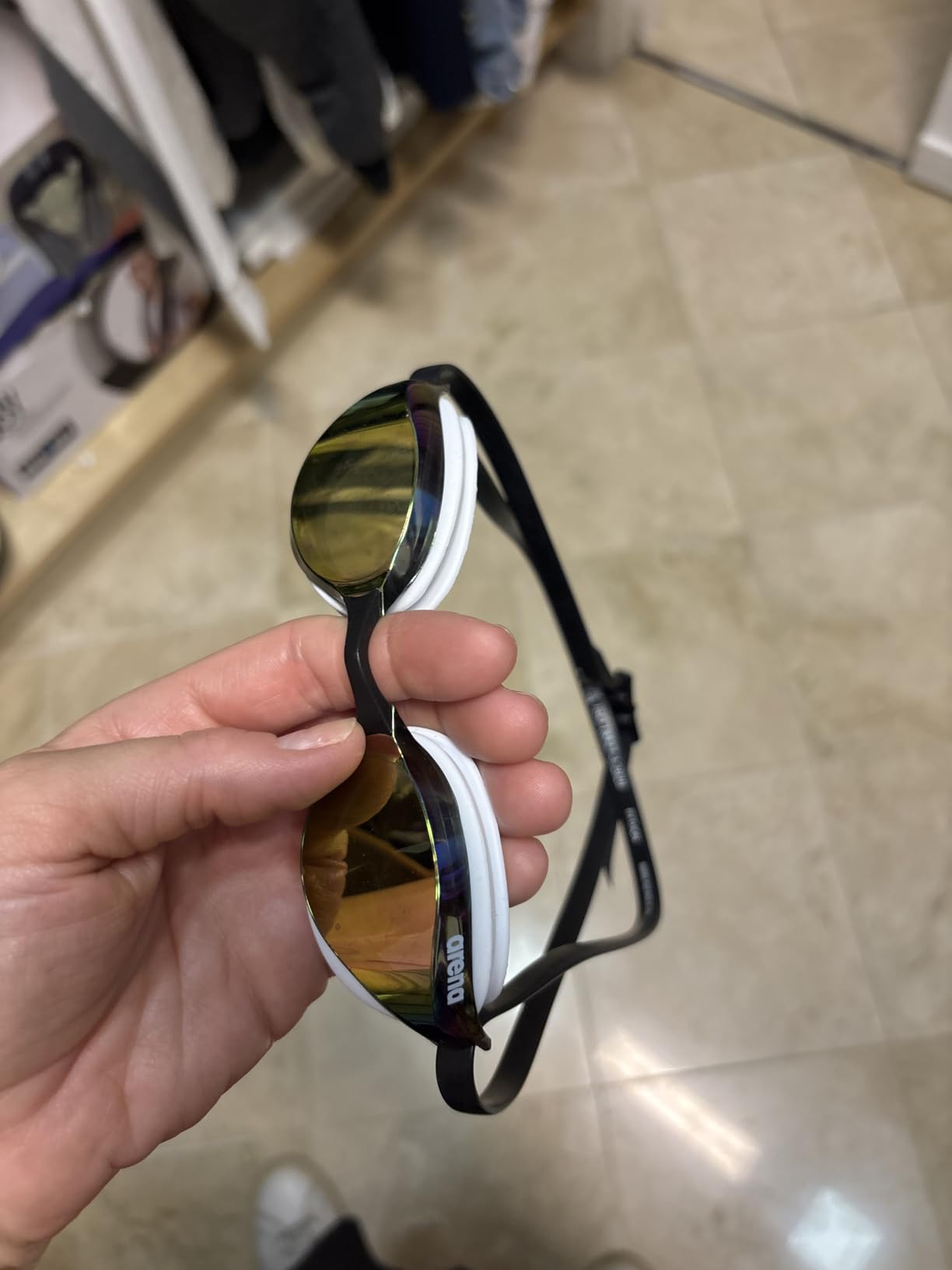 ARENA Unisex Python Racing Swim Goggles for Men and Women Anti-Fog No Leak Max Comfort Dual Strap, Mirror/Non-Mirror Lens customer photo 1