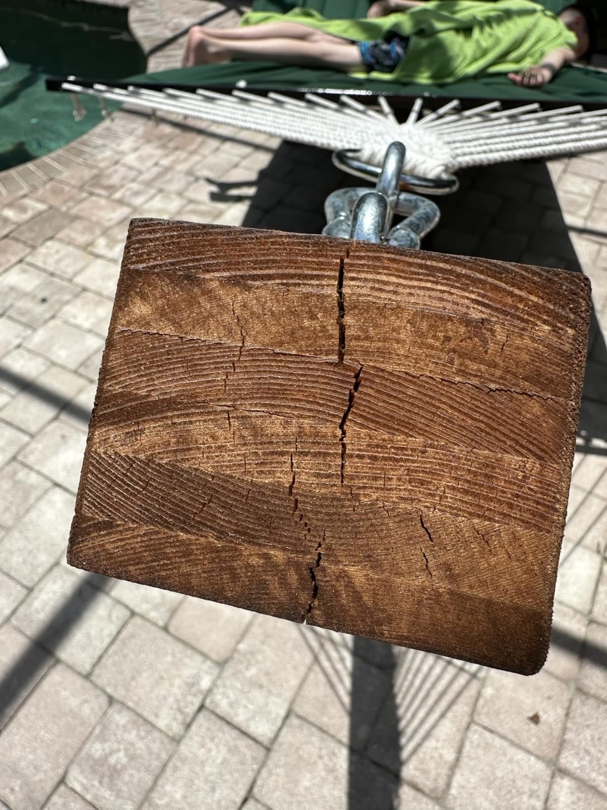 14 Ft. Wooden Arc Hammock Stand. 450 LB Capacity. Teak Stain Finish customer photo 2