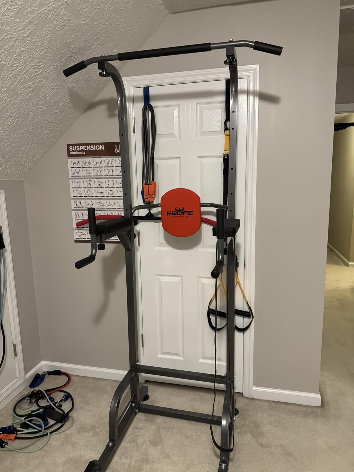 RELIFE REBUILD YOUR LIFE Pull Up Bar Free Standing Power Tower for Home Gym customer photo 1