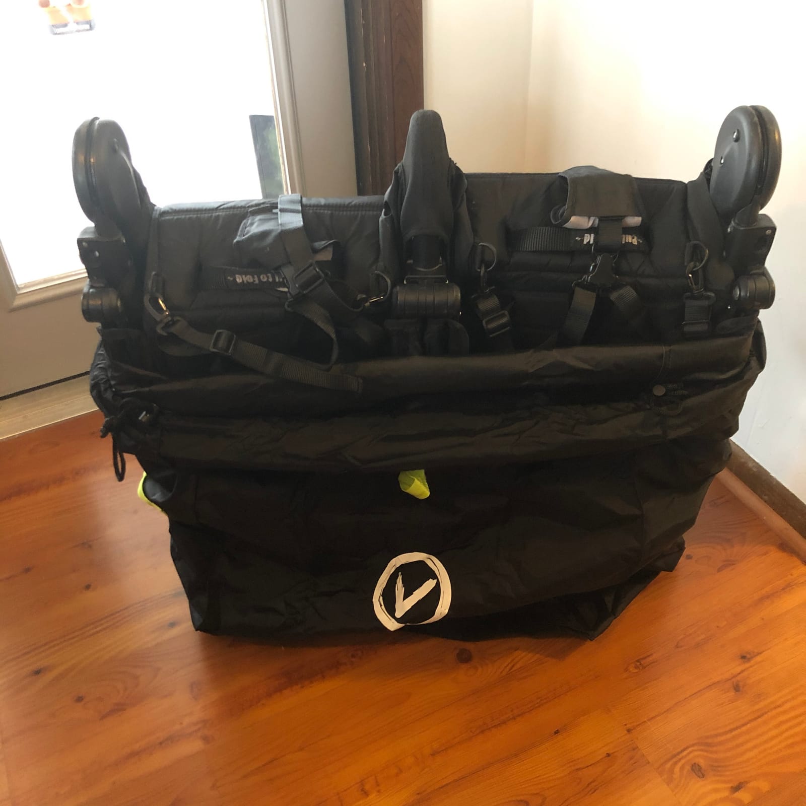 V VOLKGO XL Stroller Travel Bag for Airplane with Backpack Shoulder Straps, Stroller Cover for Air Travel, Jogger & Carrier, Waterproof Travel Cover (18x24x47 in) customer photo 2
