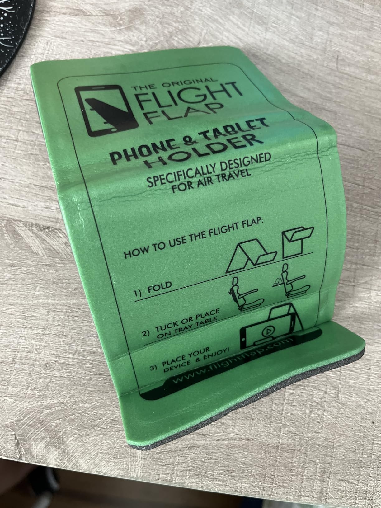Flight Flap - Foldable Airplane Phone Holder, Travel Phone Stand, Green customer photo 2