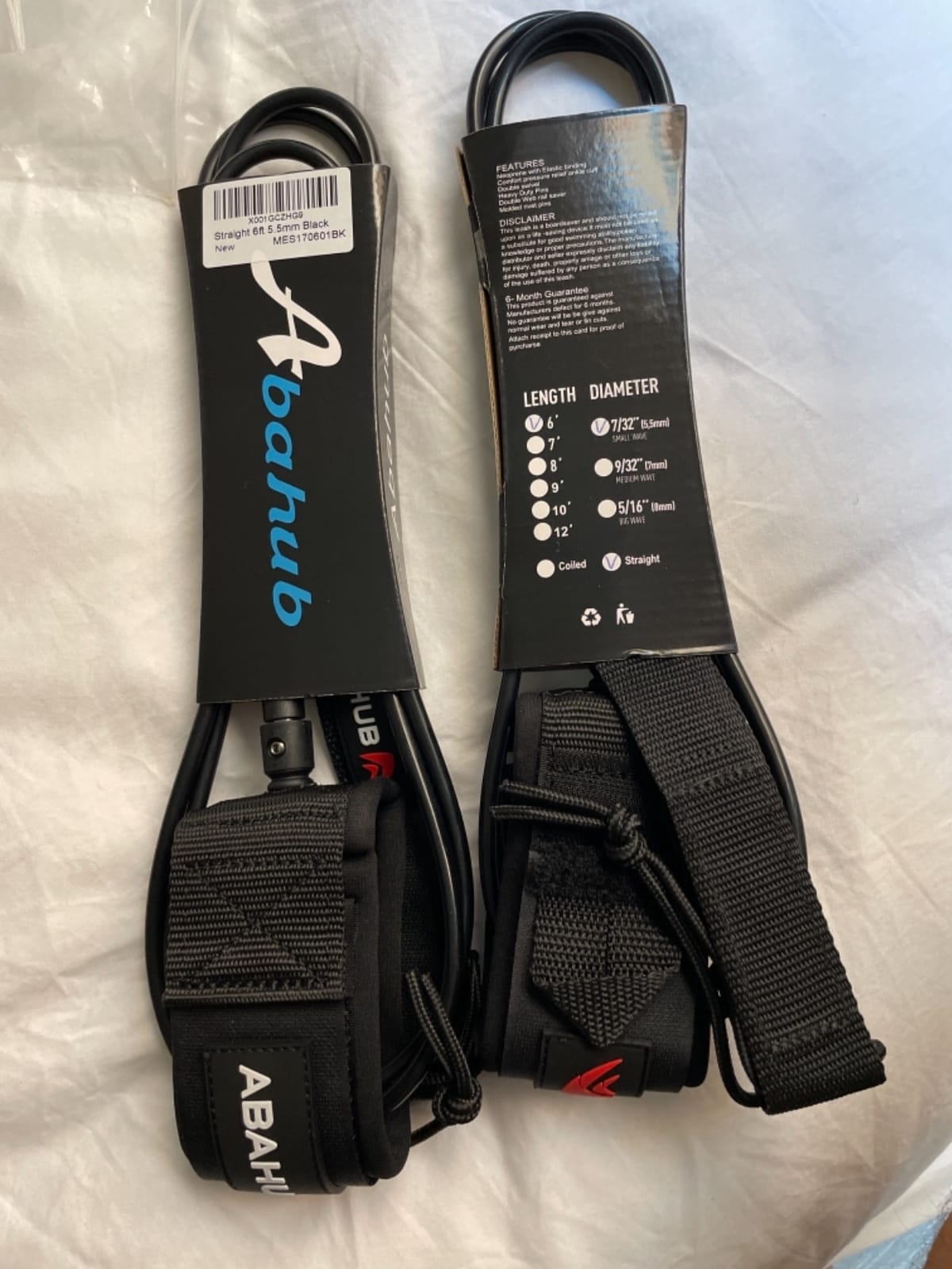 Abahub Surfboard Leash, 6/7/8/9/10 ft Straight Legrope Strap for Boards | Premium Surf Leash, Shortboard, Longboard, Durable, Tangle Free, Anti-Slip customer photo 1