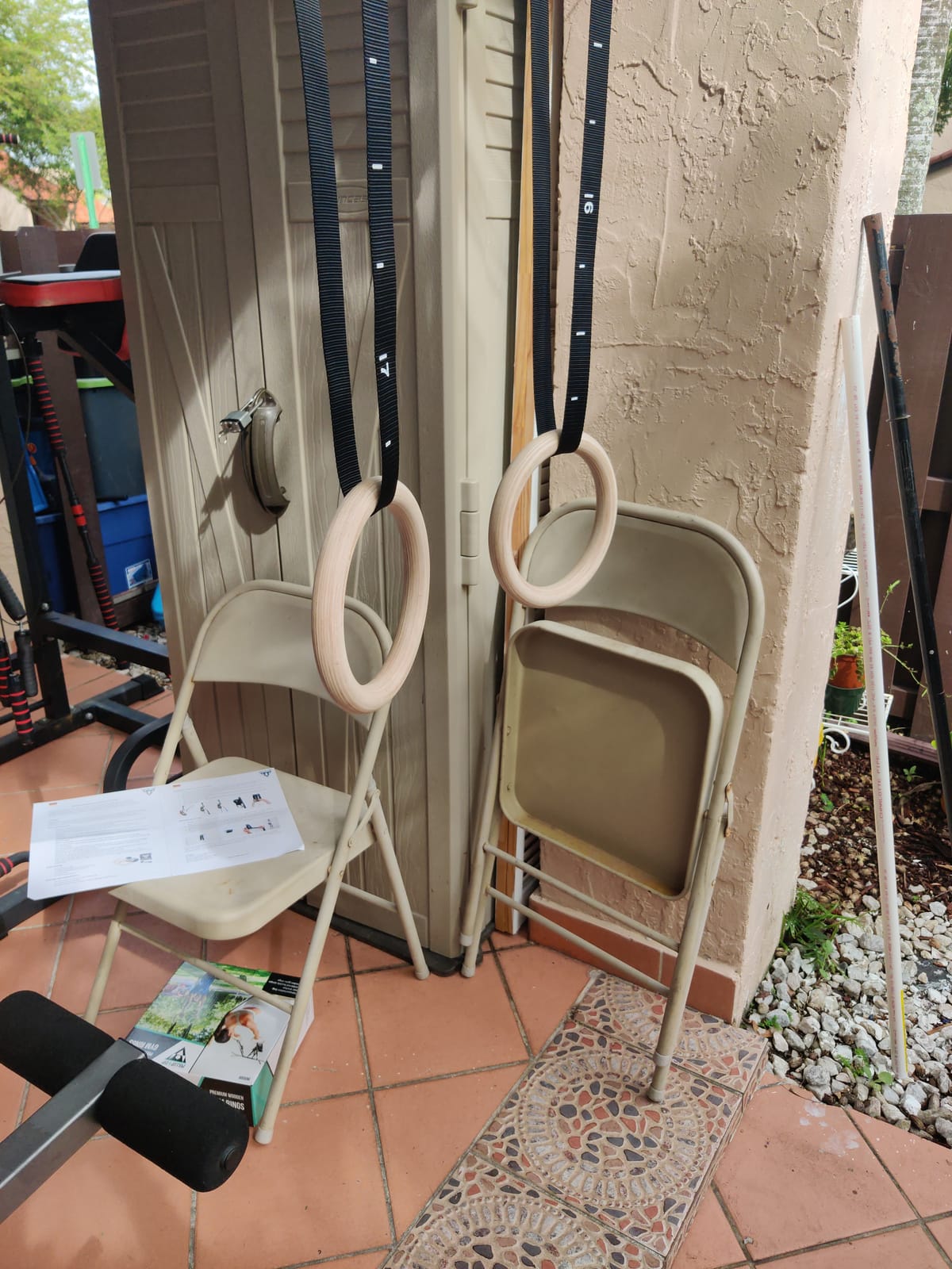 PULLUP & DIP Premium Gymnastic Rings, Wooden Gym Rings for Calisthenics - Wide Straps with Length Markings + Door Anchor + Carry Bag + Exercise Guide, Calisthenics Rings customer photo 2