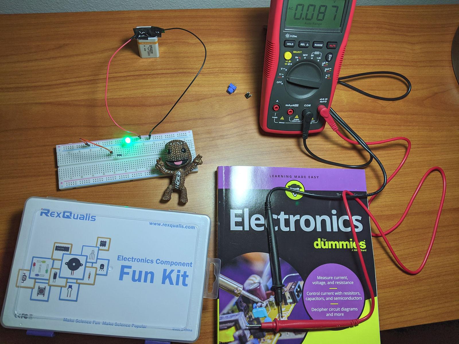 REXQualis Electronics Component Fun Kit w/Power Supply Module, Jumper Wire, 830 tie-Points Breadboard, Precision Potentiometer,Resistor Compatible with Arduino, Raspberry Pi, STM32 customer photo 2