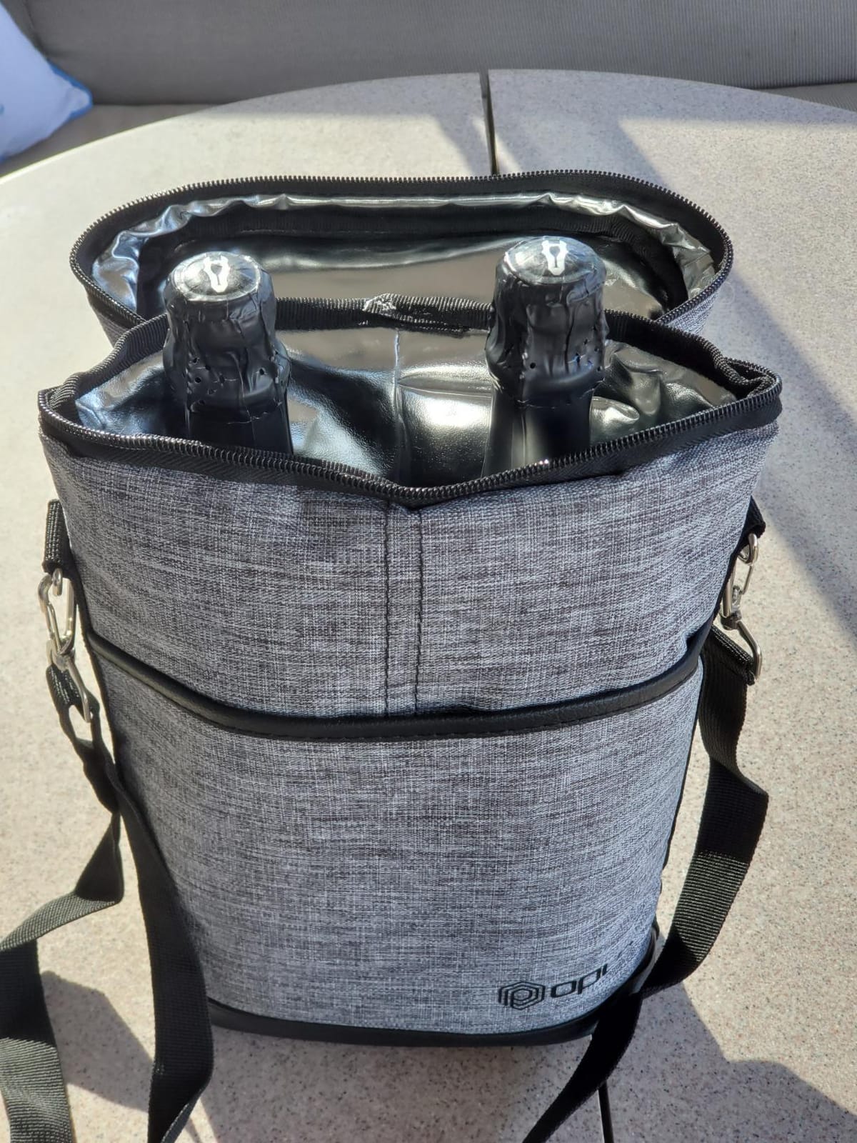 opux 2 Bottle Wine Carrier Tote, Insulated Leakproof Wine Cooler Bag, Wine Travel Bag Tote for Picnic BYOB Beach, Portable Wine Bottle Carrying Case, Gift for Wine Lover Women Men Christmas customer photo 2