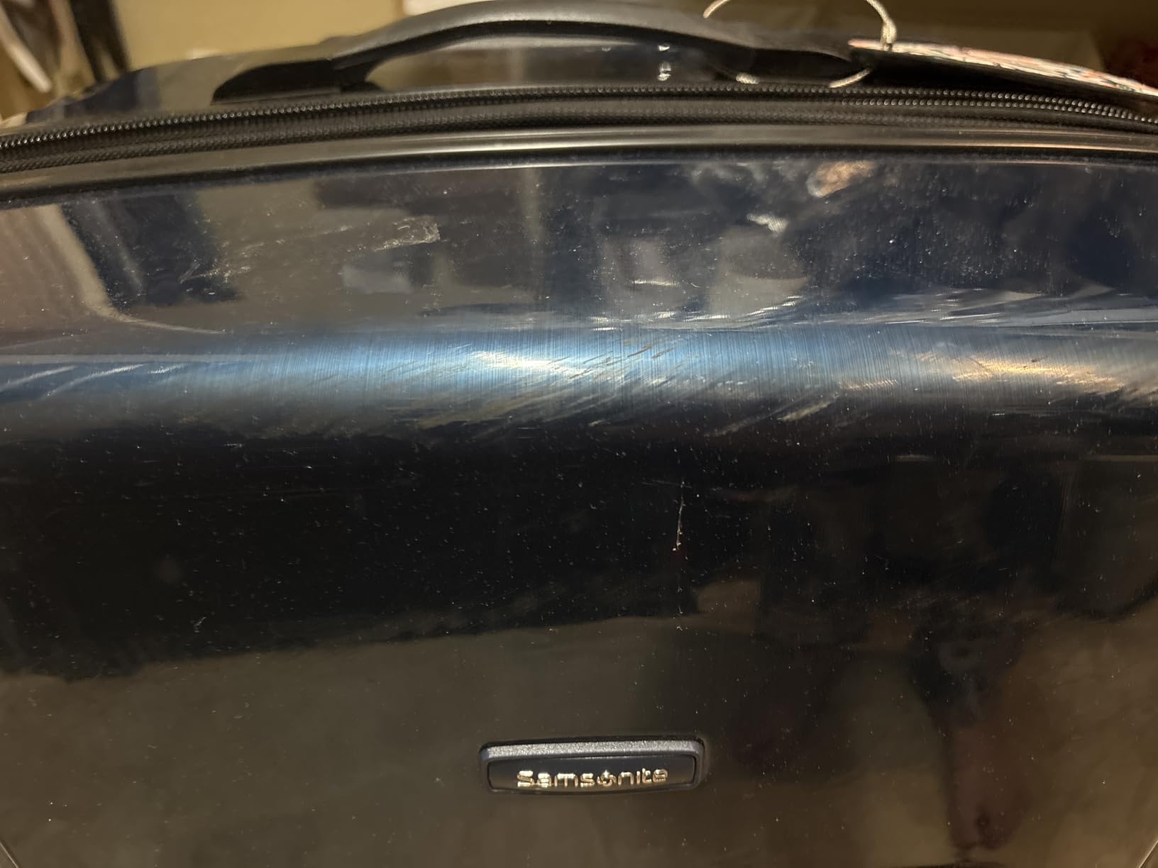 Samsonite Winfield 2 Hardside Expandable Luggage with Spinner Wheels, Navy, Checked-Large 28-Inch customer photo 1