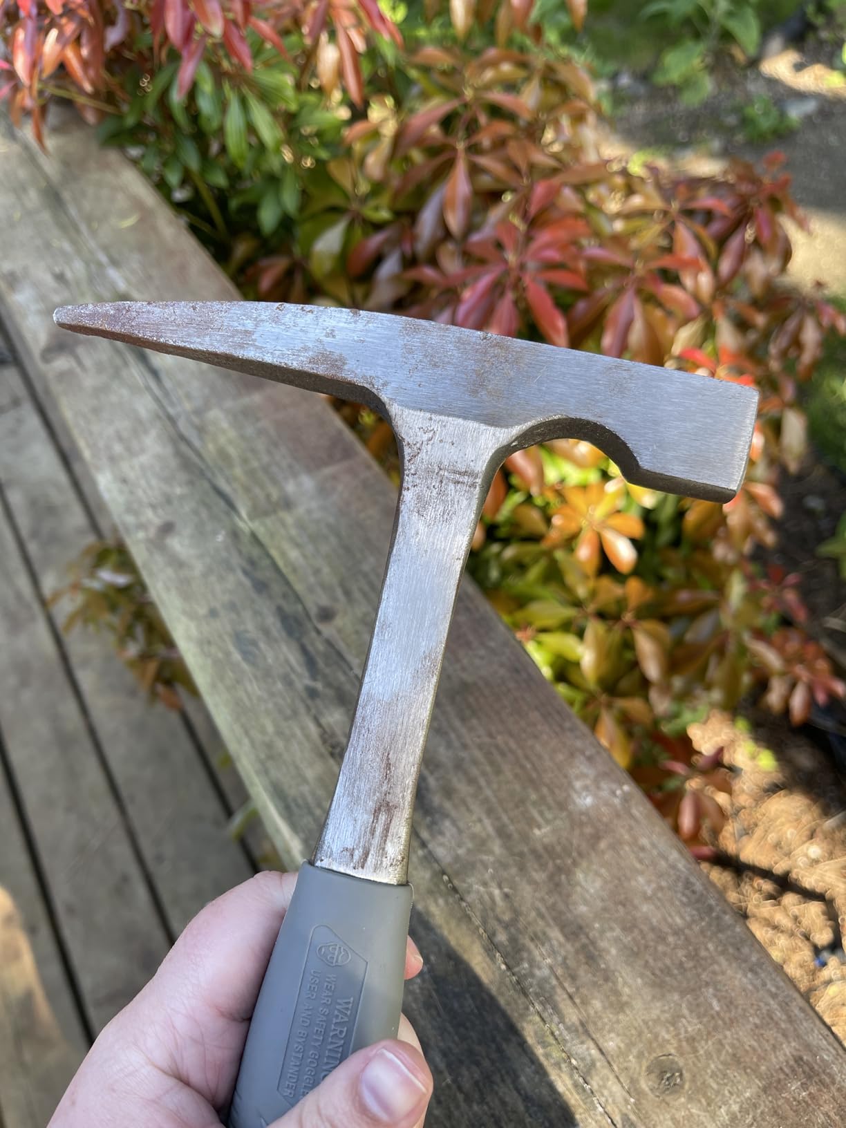 EFFICERE 22-Ounce All Steel Rock Pick Hammer with Pointed Tip, 11-Inch Overall Length | Essential for Geological Study, Rock Hounding, Prospecting, Mining, Fossil Dig, Masonry Related and Much More customer photo 2