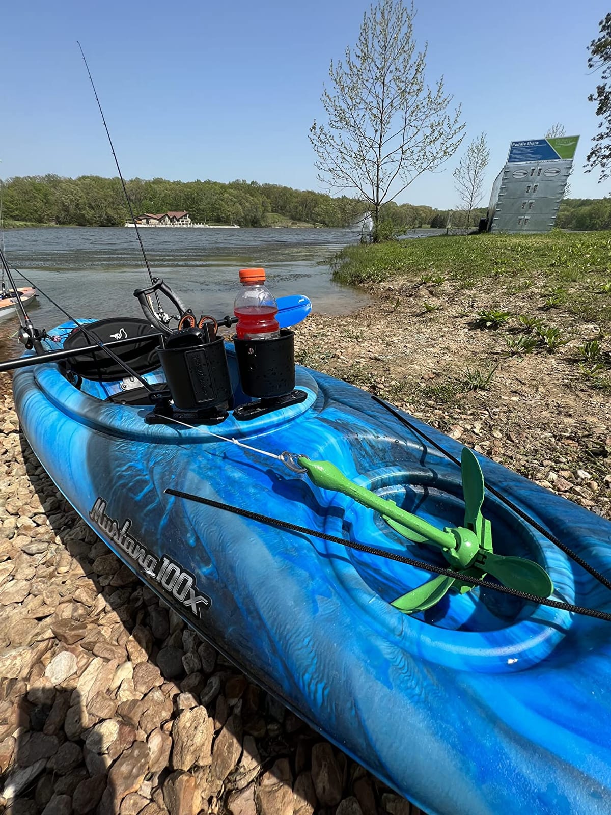 Kayak Anchor Kit - 3.5 lb, Green - Folding Grapnel Anchor with 25 ft Rope customer photo 1