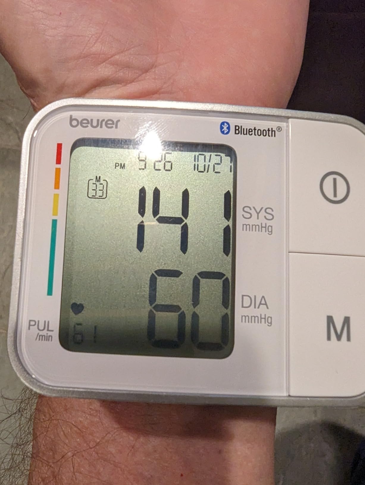 Beurer Bluetooth Smart, Wireless & Automatic Wrist Blood Pressure Monitor with Large LCD Display, Irregular Heartbeat Detection, Multi-Users, Syncs Readings to HealthCoach App, 60 Memory Spaces customer photo 1