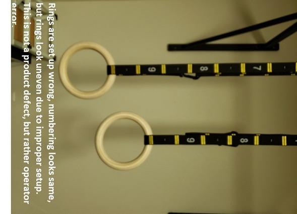 Double Circle Gymnastics Rings with Straps, Calisthenics Wooden Rings (Multi-Size) customer photo 2