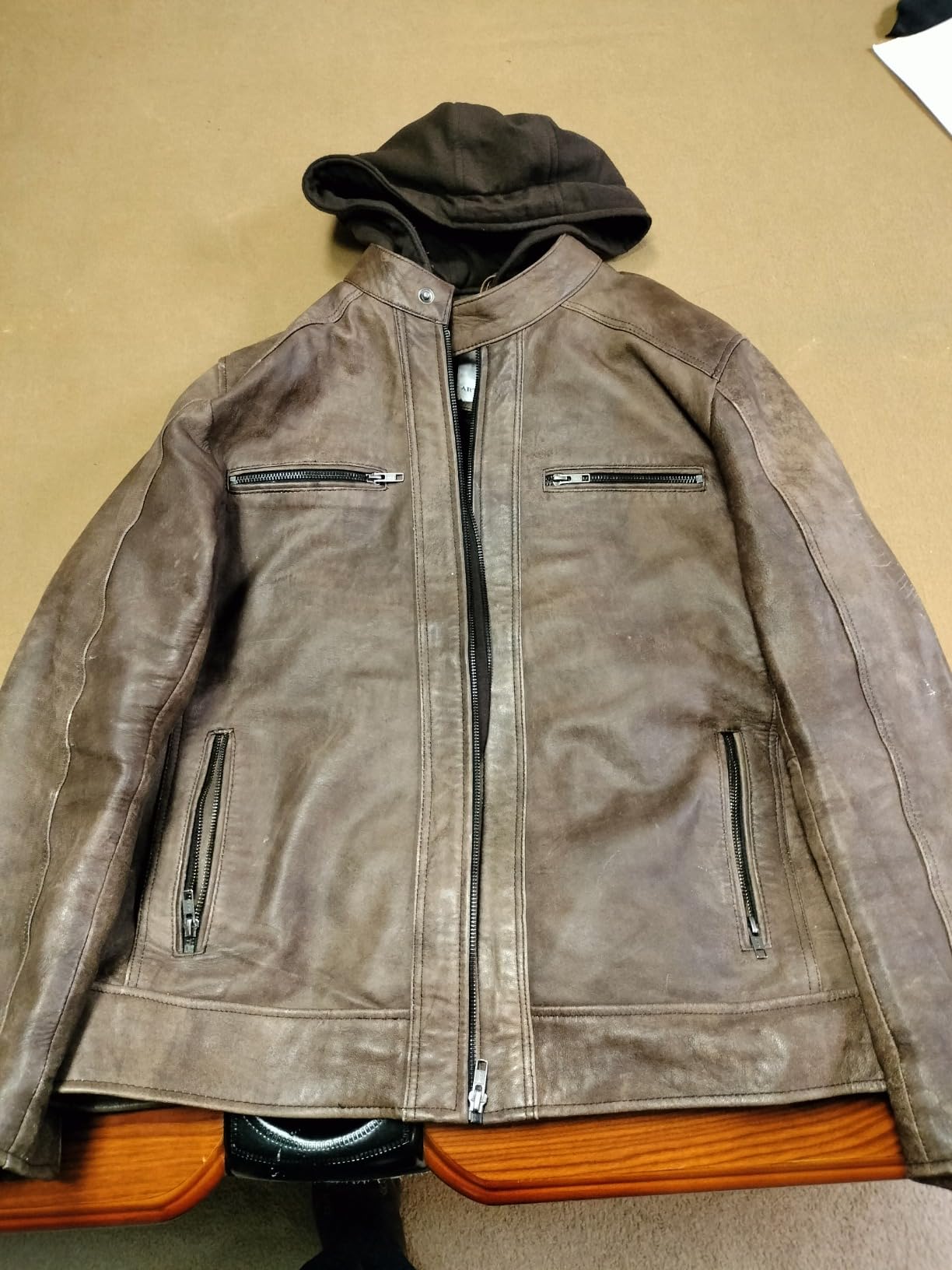 Artistry Leather Men's Motorcycle Jacket with Hood customer photo 1