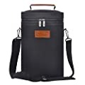 Tirrinia 2 Bottle Insulated Wine Tote Carrier Bag | Padded Wine Cooler Bag for Travel, Tasting, and Parties, Leakproof Bottle Carrier, Gift for Wine Lovers customer photo 2