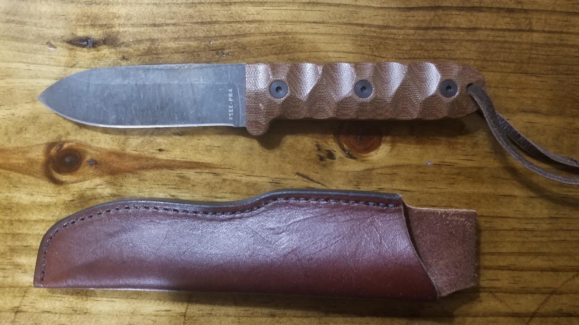 ESEE PR4 Fixed Blade Survival Knife –Field Tested, Durable and Reliable Bushcraft Knife with Dark Tan Sheath, Ideal for Survival, Outdoor Use, and EDC customer photo 2
