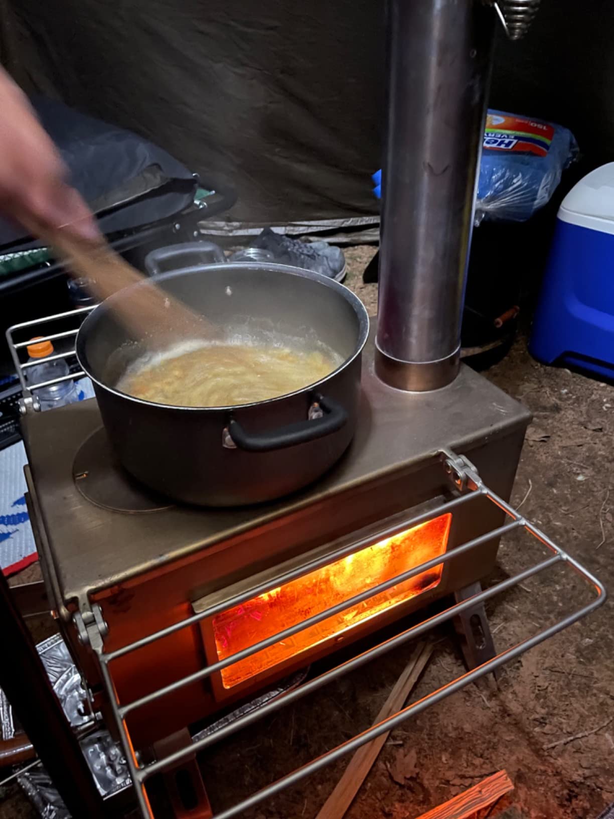 Winnerwell Nomad View Large Tent Stove | Portable Wood Burning Stove for Tents, Shelters, and Camping | 1500 Cubic Inch Firebox | Precision Stainless Steel Construction | Includes Chimney Pipe customer photo 1