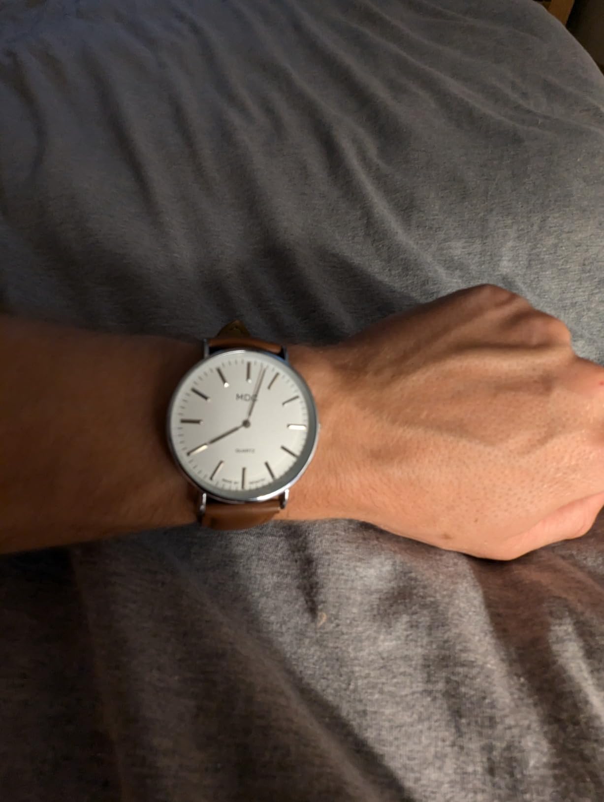 Infantry MDC Mens Minimalist Dress Watch, Ultra Thin, Leather Band customer photo 1