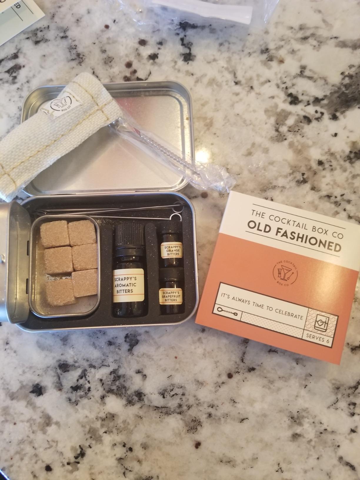 The Cocktail Box Co. Old Fashioned Cocktail Kit - Compact Plane Cocktail Kit for Travel - Includes Bitters & Old Fashioned Cubes - Standard Packaging customer photo 2